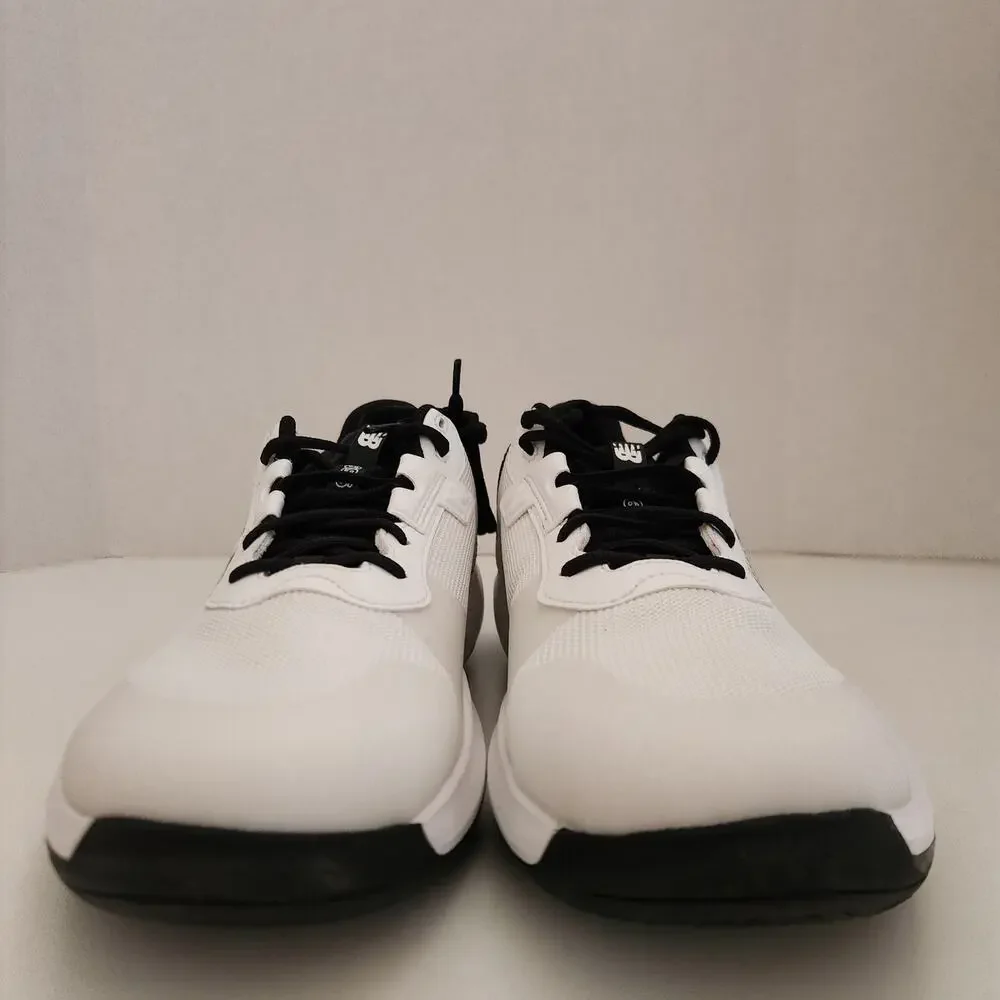 New Balance Men's 696 V6 Tennis Shoe, White/Black, 11.5